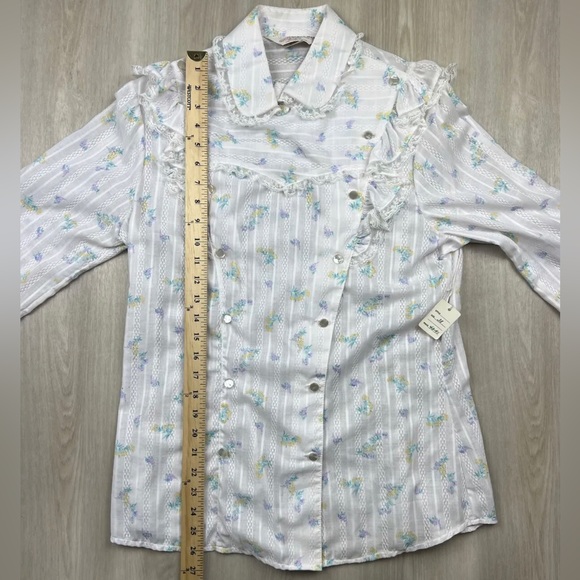 Vintage Stage West by Prior Pearl Lace Button Up Scully Sz 38 Made in USA NWT - Picture 6 of 11